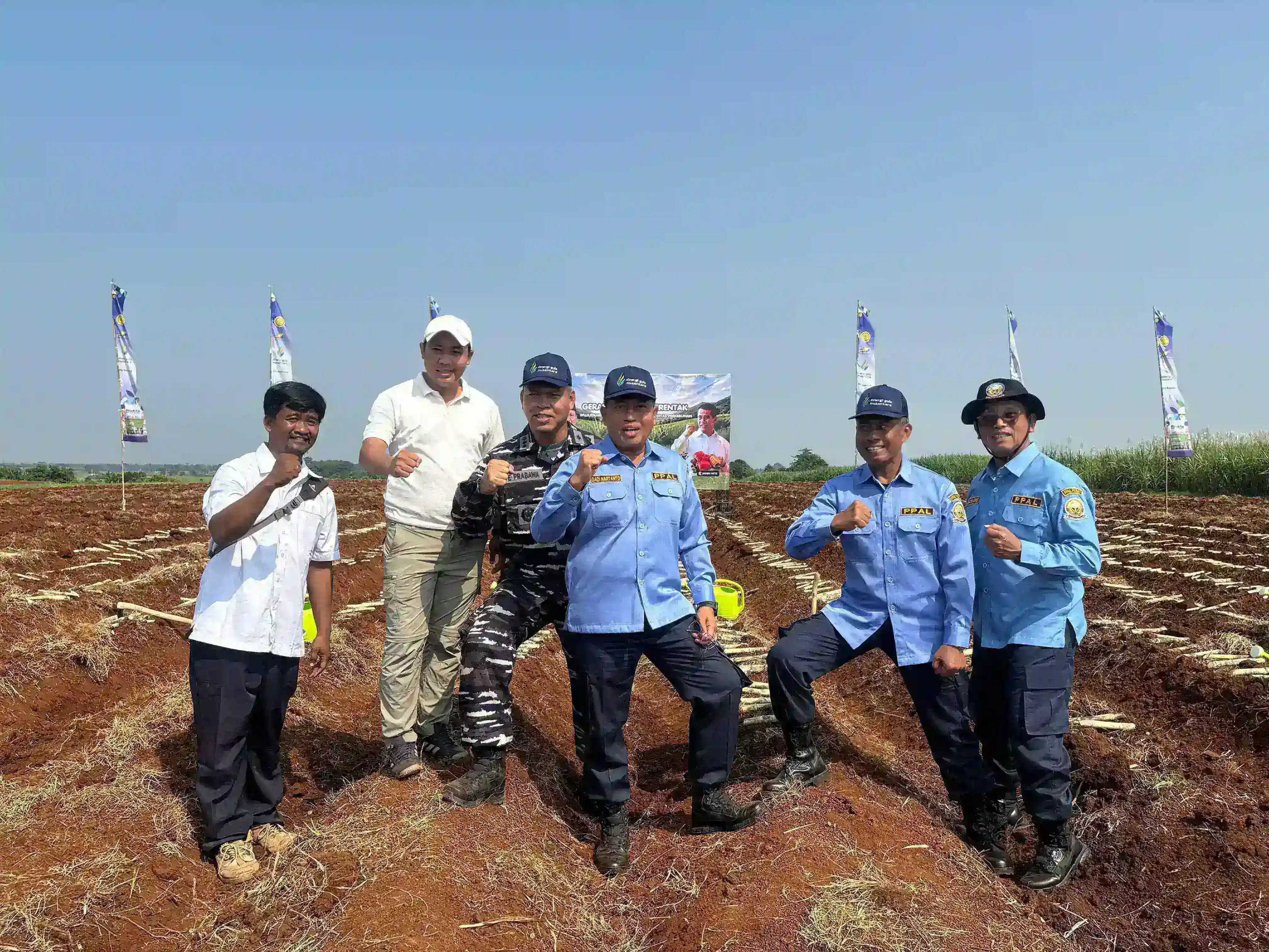 PPAL Ambil Bagian Dalam Gerakan Tanam Tebu Serentak Nasional di Subang