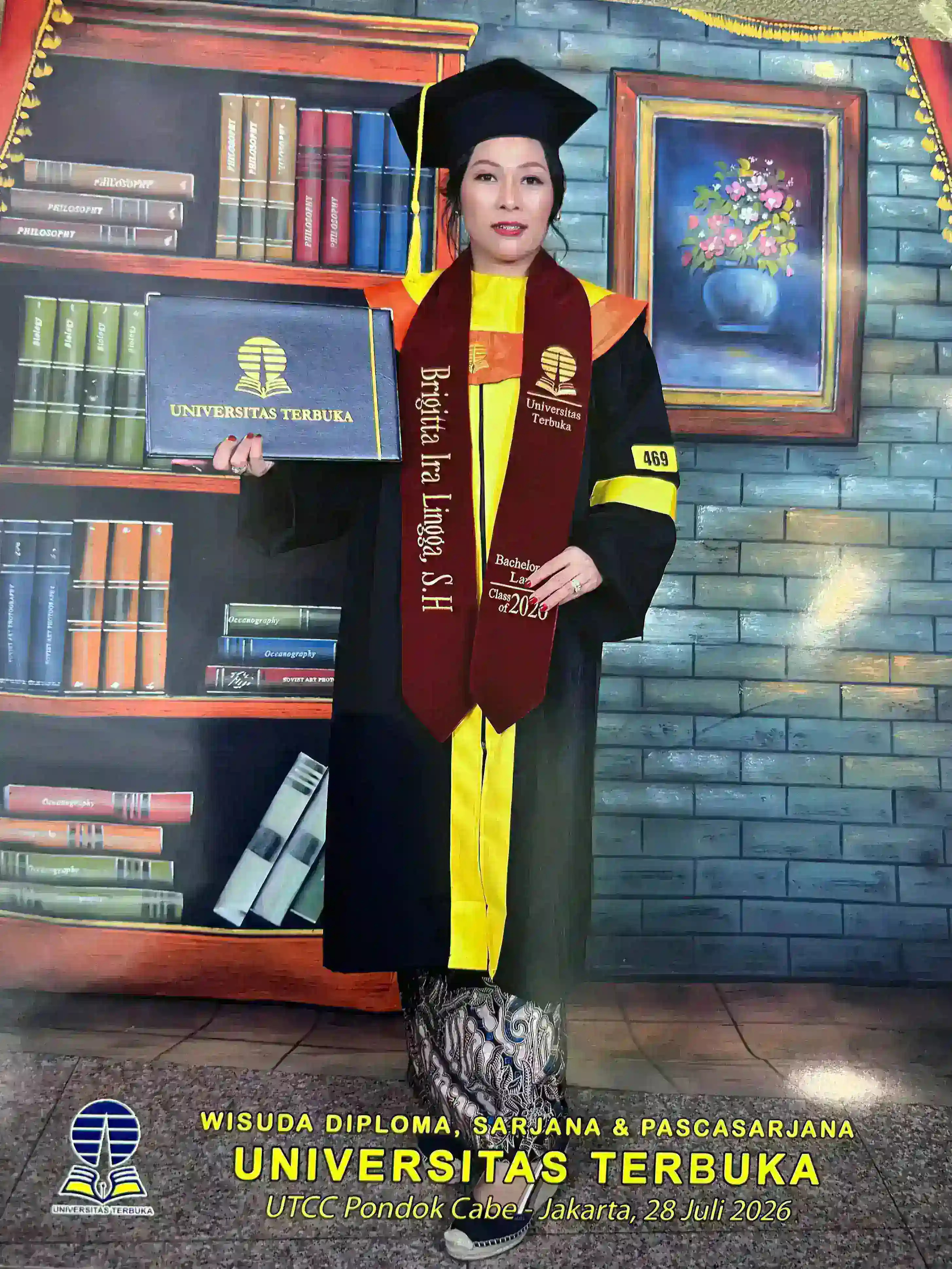 Ketua Umum FERADI WPI Ucapkan Selamat Kepada Brigitta Ira Lingga atas Raih Gelar Sarjana Hukum Universitas Terbuka