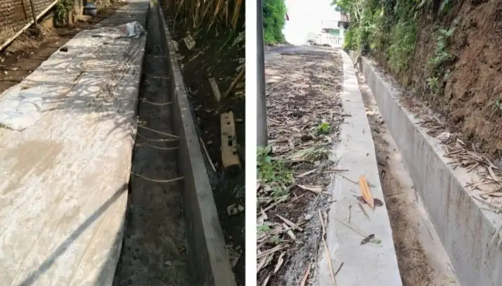 Warga Pertanyakan Proyek Drainase dan Rabat Beton Tanpa Adanya Papan Keterbukaan Informasi Publik (KIP)