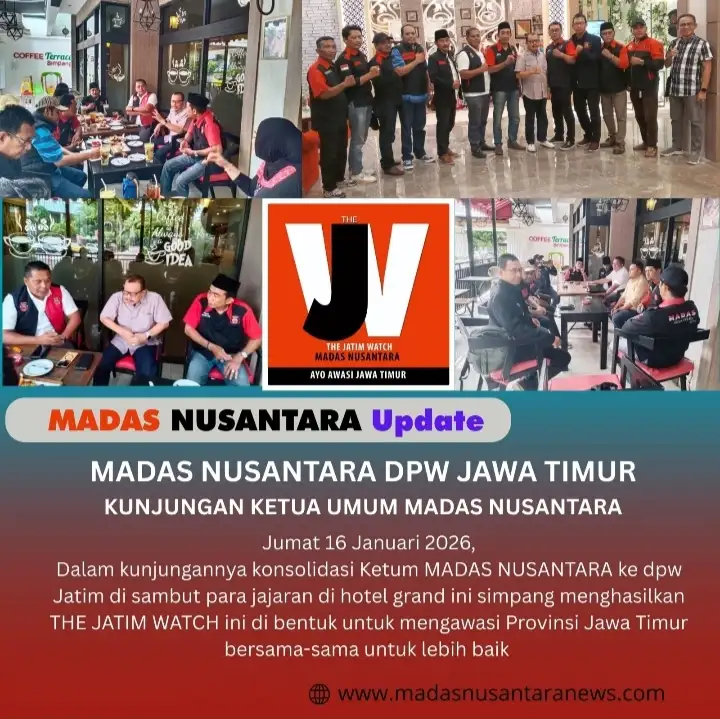 DPP & DPW Madas Nusantara Jatim Gelar Rapat, Siap Luncurkan Logo 'JATIM WATCH MADAS NUSANTARA'