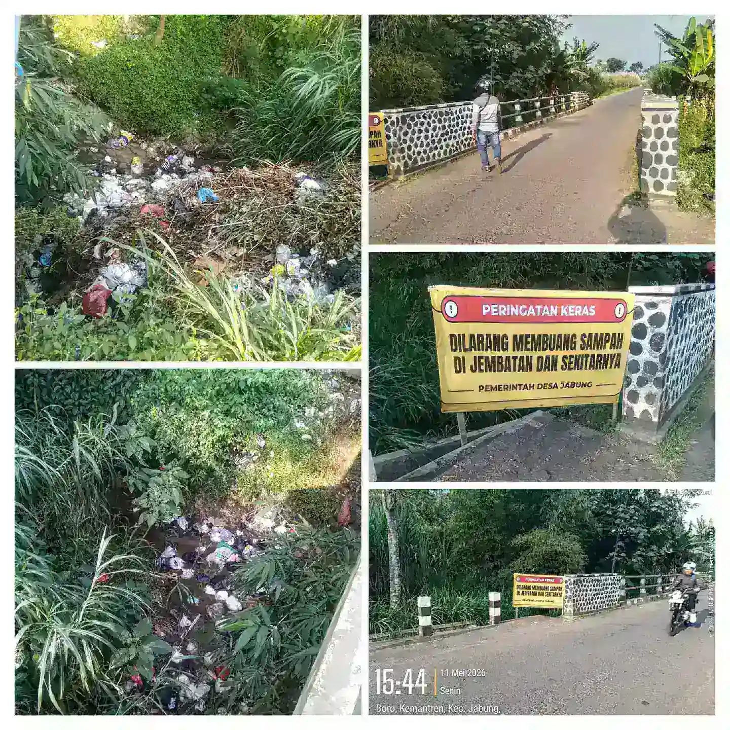 Warga Keluhkan Bau Menyengat di Jembatan Boromantren, Sampah dan Kotoran Ternak Masih Dibuang Sembarangan