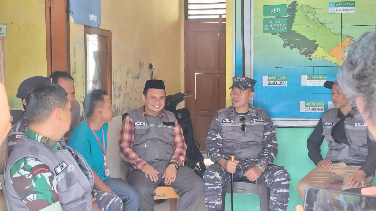 Lanal Simeulue Bersinergi Dengan Unsur Forkopimda Simeulue Dalam Rangka Sukseskan Pilkades Serentak Tahun 2025 di Wilayah Kabupaten Simeulue