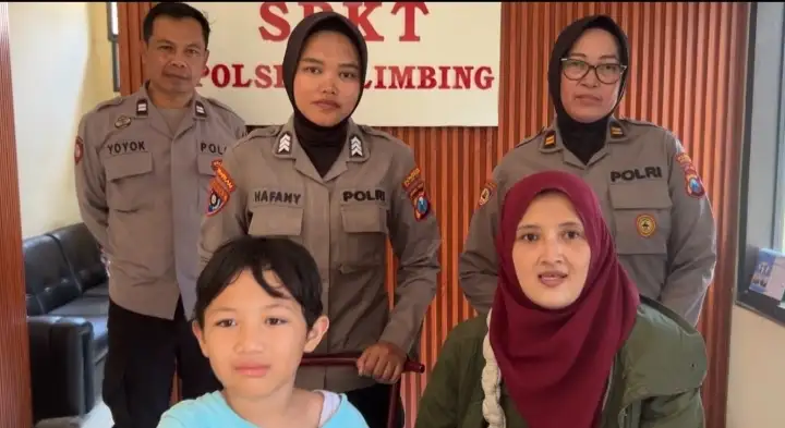 Polsek Blimbing Amankan Anak Berkebutuhan Khusus yang DIantar Ojol, Akhirnya kembali ke Orang Tuanya