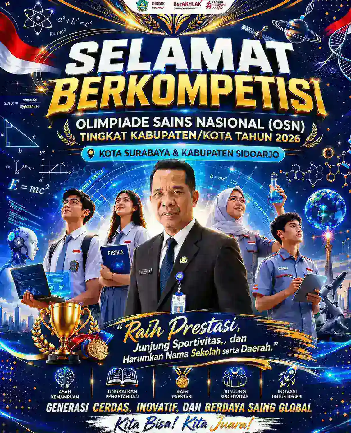 OSN Tingkat Kota dan Kabupaten 2026; Dr. Kiswanto Tekankan Semangat Ilmiah dan Sportivitas   